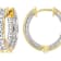 Two-Tone Diamond Hoop Earrings