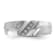 Rhodium Over 10K White Gold Men's Polished, Satin and Grooved 5-Stone
Diamond Ring 0.06ctw