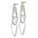Sterling Silver Polished Geometric Post Dangle Earrings
