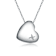 Heart Of Grace CZ Pendant Necklace In White Rhodium Over Brass