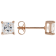 White Cubic Zirconia 18K Rose Gold Over Sterling Silver Stud Earrings 2.14ctw