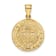 14K Yellow Gold San Benito 2 Sided Round Pendant
