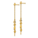 14k Yellow Gold Diamond-Cut Heart Dangle Earrings
