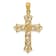 14k Yellow Gold Diamond-Cut and Textured Cross Pendant