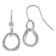 Rhodium Over 14k White Gold Textured Small Twisted Circle Dangle Earrings