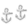 Rhodium Over Sterling Silver Polished Mini Anchor Post Earrings
