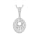 CZ Initial O Bubble Letter Pendant Necklace In Sterling Silver 1.74ctw