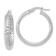 Rhodium Over 14k White Gold Polished and Diamond-Cut Inside and Out
1" Fancy Hoop Earrings