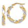 14k Yellow Gold and Rhodium Over 14k Yellow Gold 1/1" Polished
Twisted Hoop Earrings
