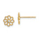 14k Yellow Gold Children's Textured Cubic Zirconia 7mm Flower Stud Earrings