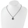Sterling Silver with 14K Accent Antiqued Green Quartz and Diamond Necklace