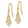 14k Yellow Gold and Rhodium Over 14k Yellow Gold Diamond-Cut Small
Criss-Cross Wire Earrings