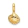 10K Yellow Gold Textured Mini Clam Shell Charm