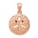 14k Rose Gold Brushed and Diamond-Cut Sand Dollar Pendant