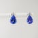 Pear Shape Tanzanite and CZ Rhodium Over Sterling Silver Earrings, 2.02ctw