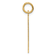 14k Yellow Gold Satin Friday the First Day Calendar Pendant
