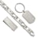 Stainless Steel Brushed and Polished Bracelet, Money Clip and Key Ring Set