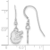 Rhodium Over Sterling Silver MLB LogoArt Baltimore Orioles Dangle Earrings