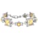 Two-tone Venetian Glass Bracelet In 18K Gold And Sterling Silver