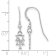 Rhodium Over Sterling Silver MLB LogoArt New York Mets Dangle Earrings