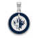 Rhodium Over Sterling Silver NHL LogoArt Winnipeg Jets Large Enamel Pendant