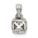 Rhodium Over Sterling Silver with 14k Accent Aquamarine Pendant