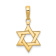 14k Yellow Gold Polished Star of David Pendant