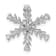 Rhodium Over 14k White Gold Diamond Snowflake chain slide