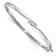 Rhodium Over 14k White Gold 5mm Diamond Hinged Bangle 0.12ctw