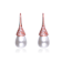 Pear Shape Pearl Simulant And CZ Drop Earrings In 18K Rose Gold Over
Sterling Silver