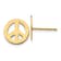 14k Yellow Gold 10mm Children's Peace Sign Stud Earrings