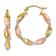 14k Yellow Gold and Rhodium Over 14k Yellow Gold 3/4" Satin Twisted
Hoop Earrings