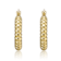 Ribbed Tubular Hoop Earrings In 14K Gold Over Brass