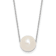 Freshwater Cultured Pearl Station Necklace In 10K White Gold 17 Inch