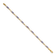 14k Yellow Gold and Rhodium Over 14k Yellow Gold Open-Link Diamond and
Tanzanite Bracelet