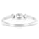 White Lab-Grown Diamond 14kt White Gold 3-Stone Ring 0.15ctw