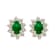 1.00ctw Emerald and Diamond Earrings in 14k Yellow Gold