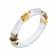 14K Yellow Gold Over Sterling Silver Thin Faceted Acrylic Bangle
Bracelet in White