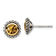 Sterling Silver Antiqued with 14K Accent Citrine Post Earrings