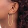 14k Yellow Gold Polished 2 3/8" Round Endless Hoop Earrings