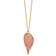Copper Dipped Evergreen Leaf 20 Inch Gold-tone Necklace