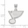 Rhodium Over Sterling Silver NHL LogoArt St. Louis Blues Medium Pendant