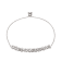White Lab Created Sapphire Rhodium Over Sterling Silver Bolo Bracelet