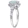 Aquamarine, White Sapphire and Diamond 14K White Gold Vintage Ring 2.65ctw