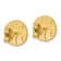 Rhodium Over Sterling Silver Yellow Sand Dollar Post Earrings