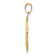 14k Yellow Gold Fleur-De-Lis on Oval Disk Pendant