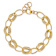 14k Yellow Gold 11mm Polished and Textured Fancy Link Bracelet