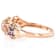 Morganite, Tanzanite And White Zircon Ring In 18K Rose Gold Over
Sterling Silver 1.09ctw