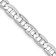 Rhodium over 14k White Gold Solid 5.25mm Concave Mariner 18 Inch Chain