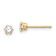 14k Yellow Gold 3mm Children's Cubic Zirconia Stud Earrings